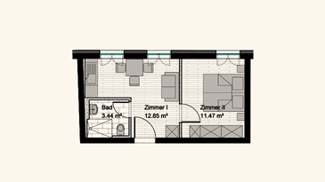 Grundriss Wohnung B