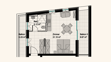 Grundriss Wohnung D